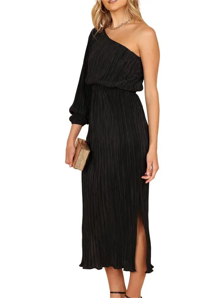 Women's Off Shoulder Slit Dress