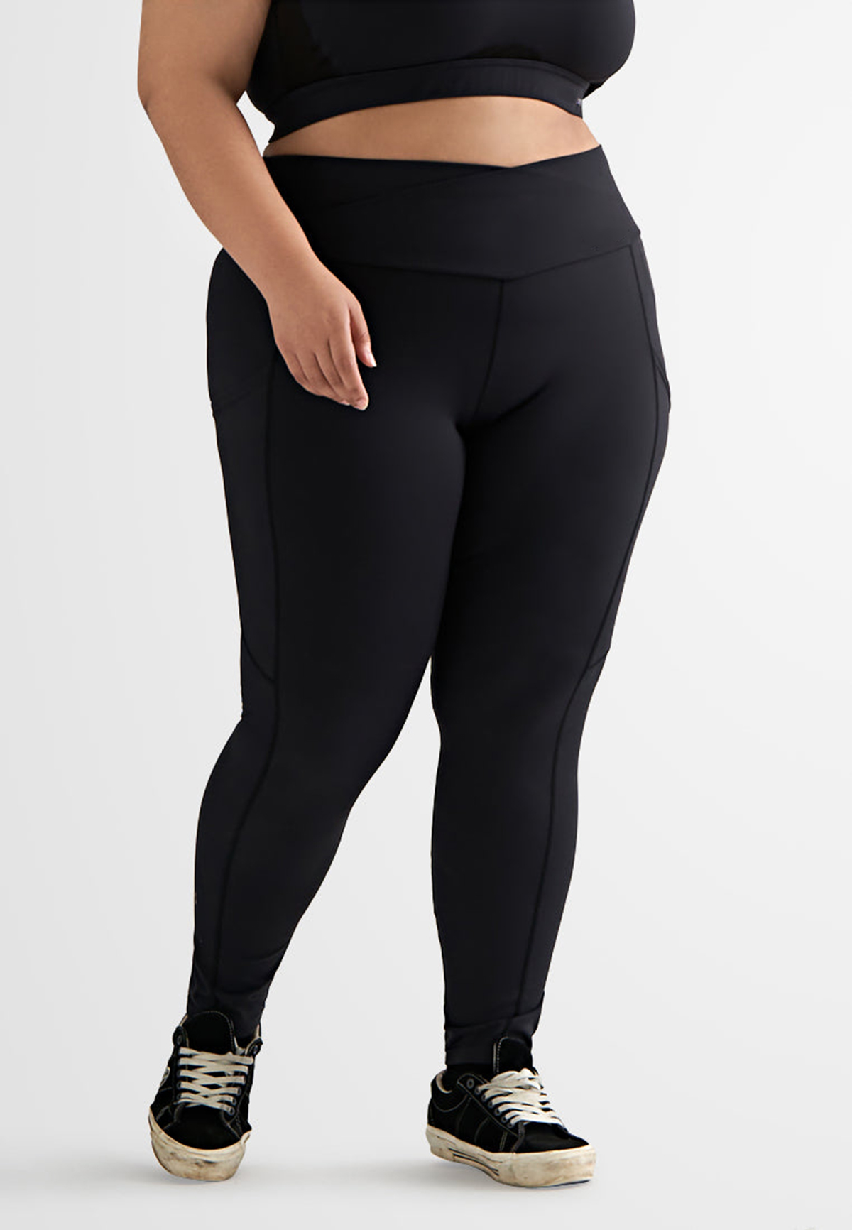 Cross Over Waist Active Leggings