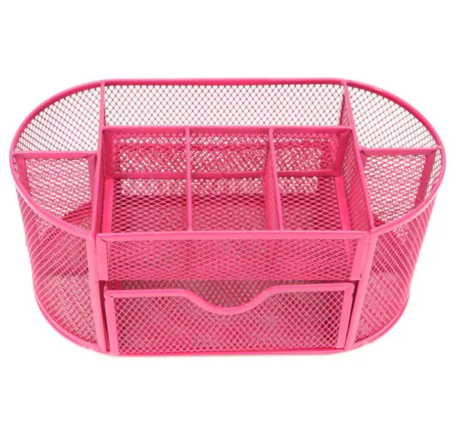 Metal Penalty Organizer Mesh Desk Organizer Table 9 Cell Jewelry Storage Box Drawer Pencil Pen Holder For Neatening Tools