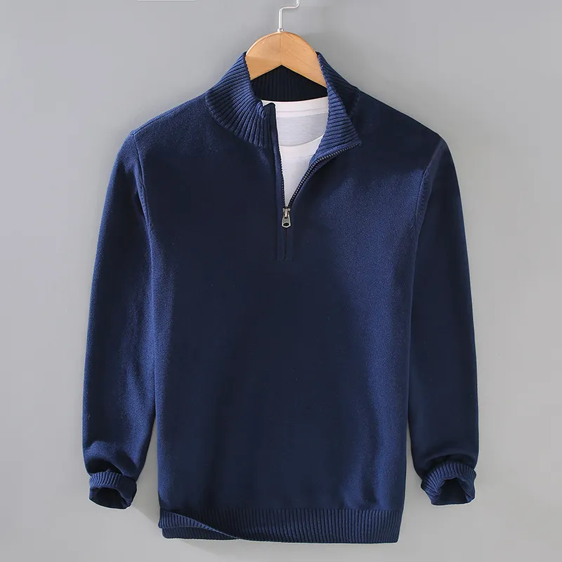 REFINEDELEGANCE HALF-ZIP PRECISION SWEATER FOR MEN