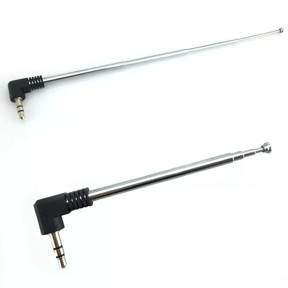 3.5mm Antenna FM AM Radio Telescopic 4 Sections Telescoping Antenna 1/8 inch Jack Plug Connector Retractable 8.5cm-25cm for Mobile Cell Phone BT Mini