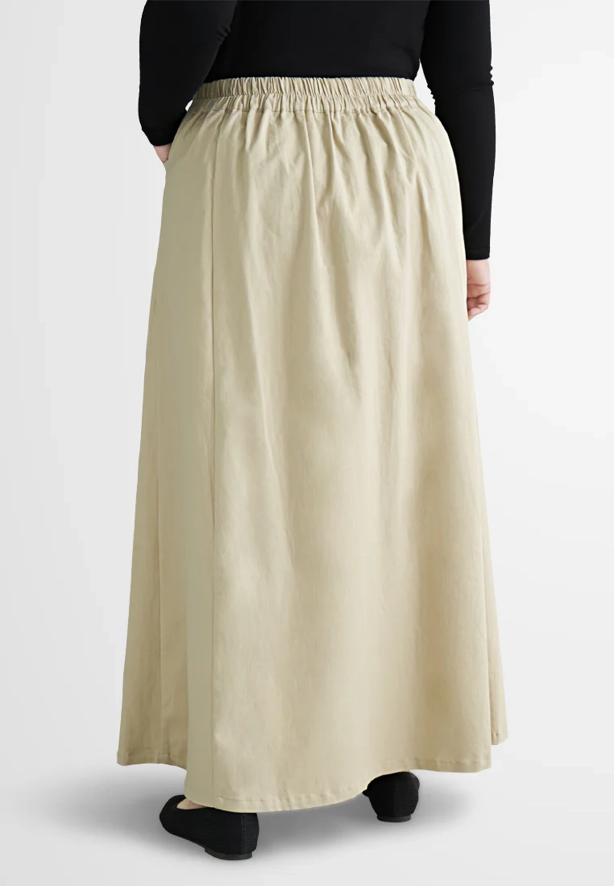 Cotton Stretch A-Line Skirt