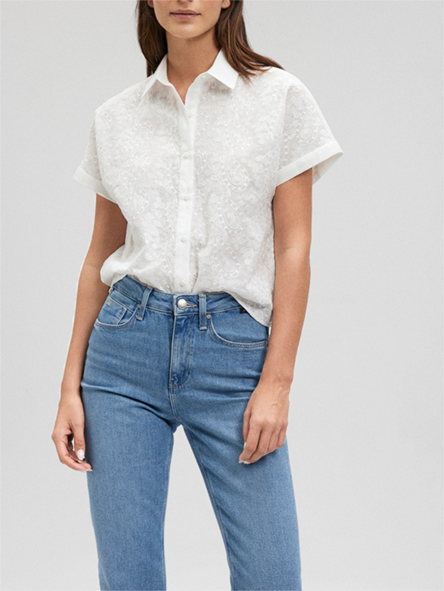 Embroidered Short Sleeve Shirt