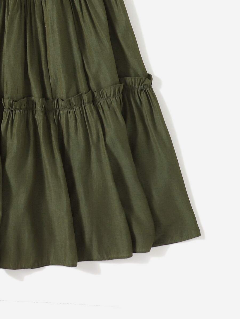 Solid Frill Skirt