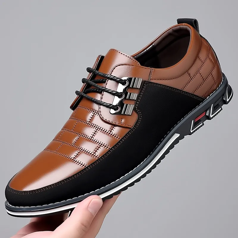 🔥Hot Sale🎁—50% OFF 🎉Men Splicing Non Slip Business Casual Comfortable Leather Oxfords