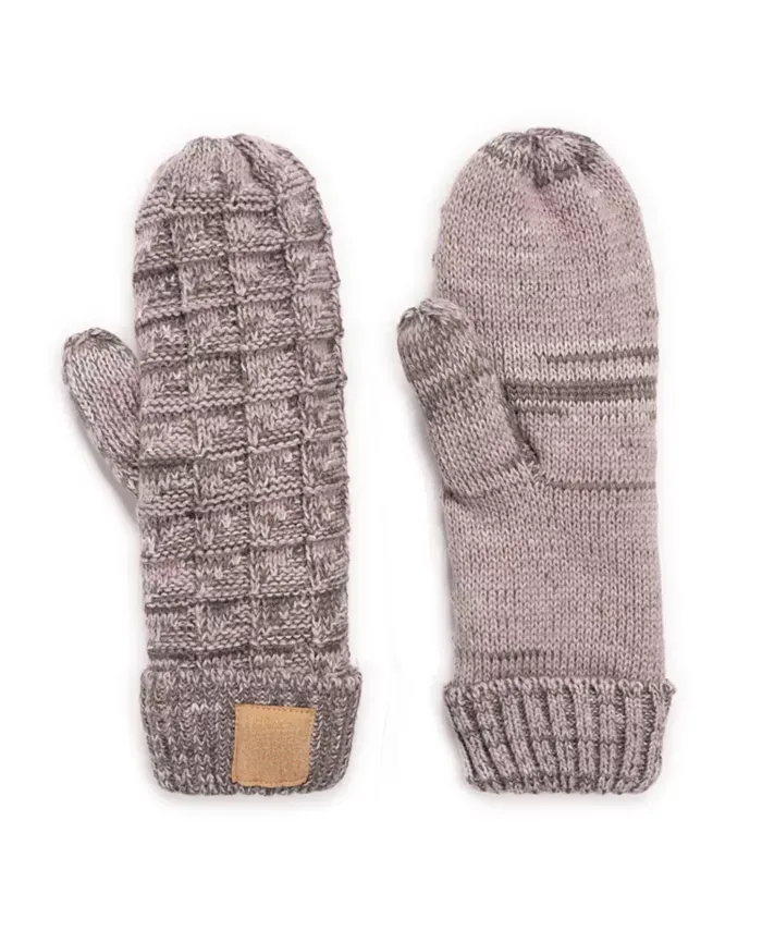 Patch Pom Mittens Gloves Winter Dusk