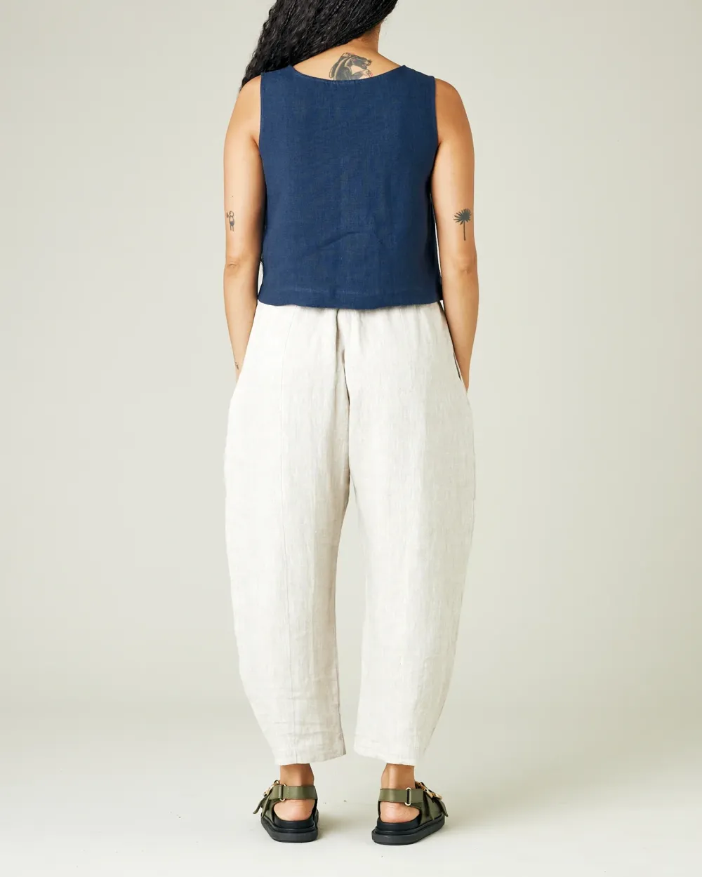 NATURAL LINEN TROUSERS