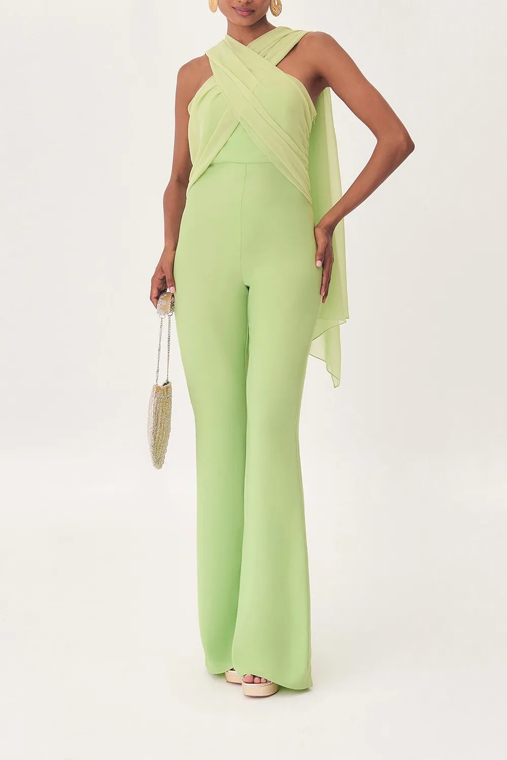 Solid Color with Tulle Romeo Jumpsuit