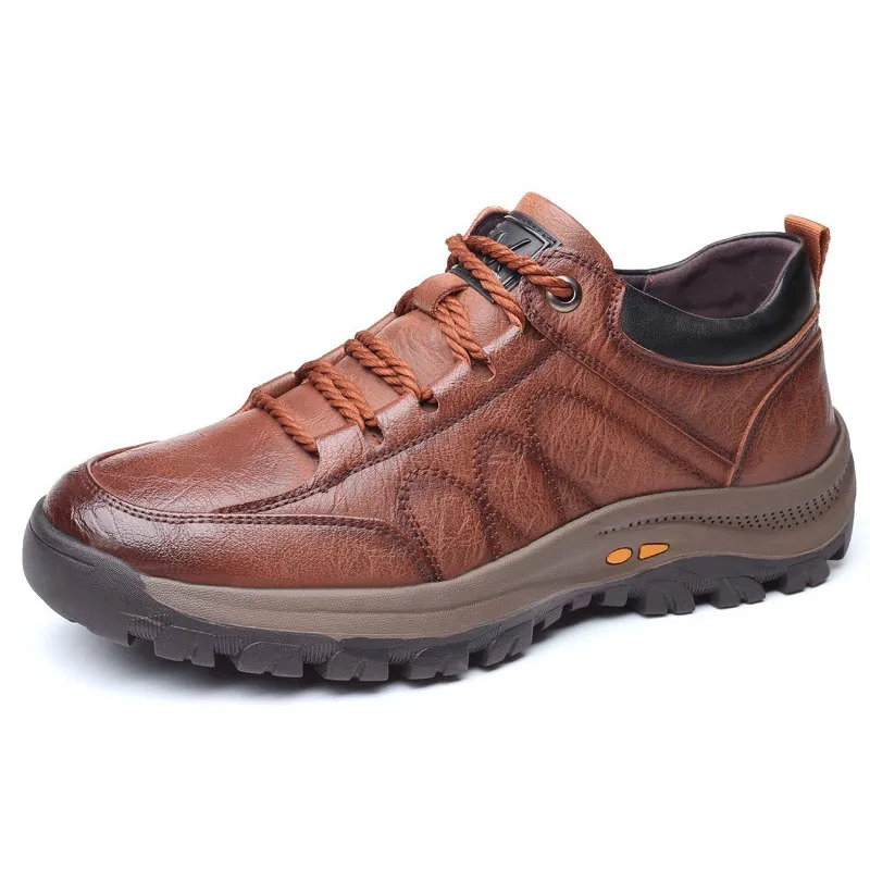 🔥Last Day Promotion 70% OFF 🎁 Men's Casual Leather Good Arch Support & Non-slip Outdoor Breathable Walking Shoes