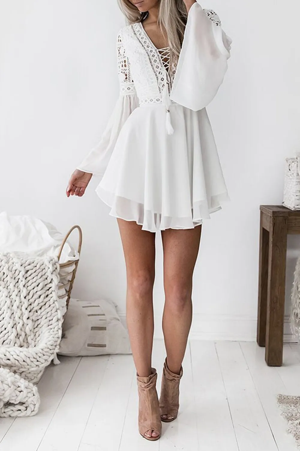 Alyse Dress (White) - BEST SELLING