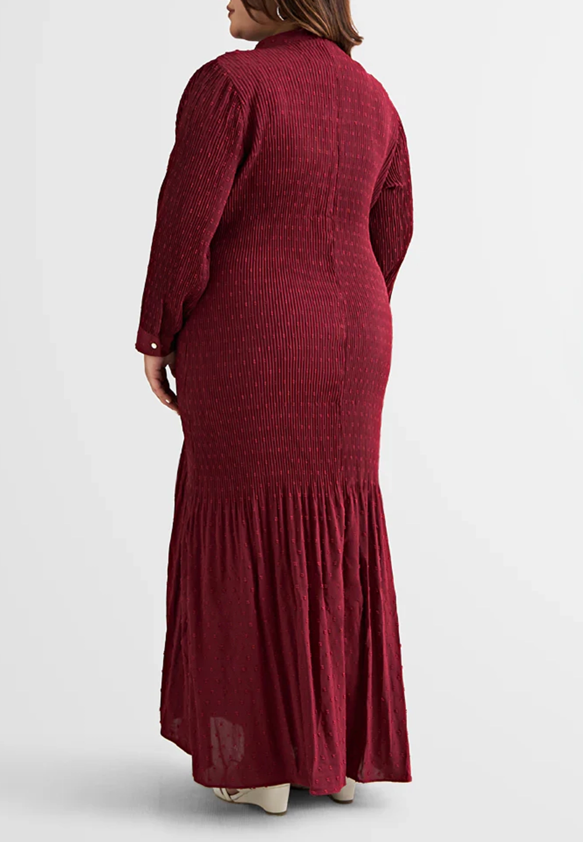 Round neck long sleeve elegant long fishtail dress