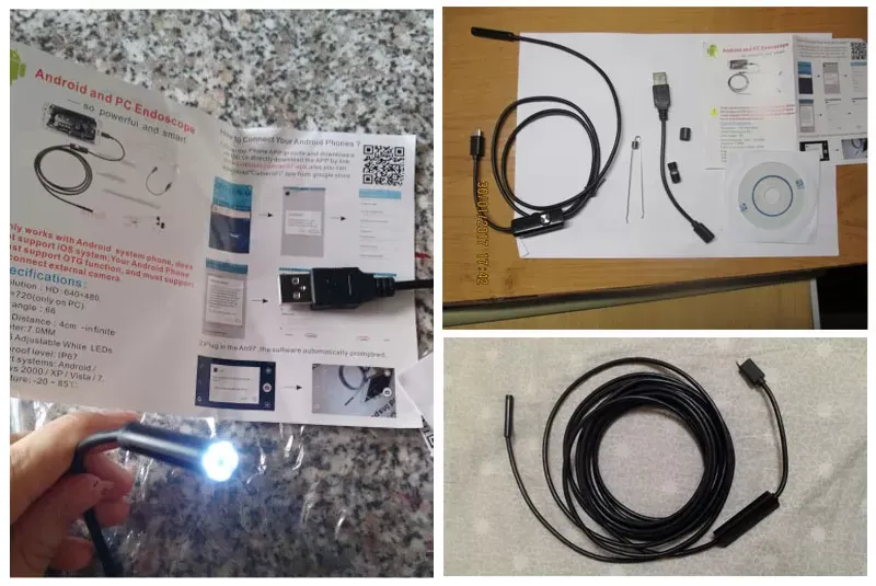 Hot Sell 6LED 5.5mm MINI Camera Endoscope Waterproof Borescope Inspection Tube Pipe Camera For Andorid Smart Phone