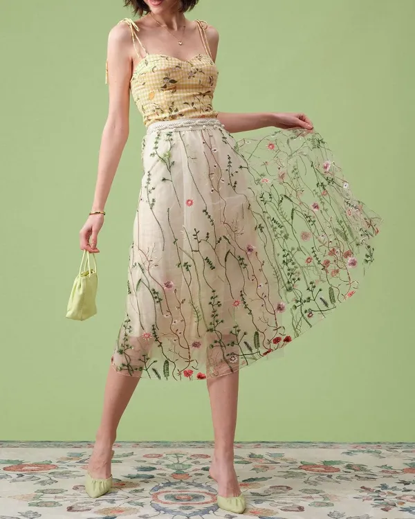 Floral print fairy skirt