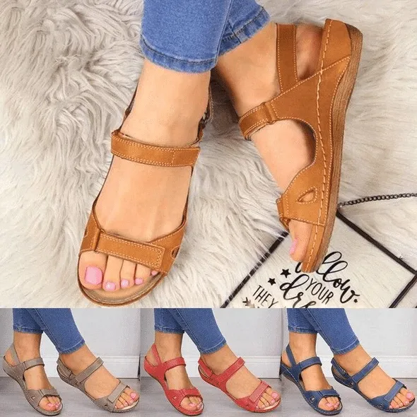 Cilool Premium Faux Leather  Women Sandals 4 Colors