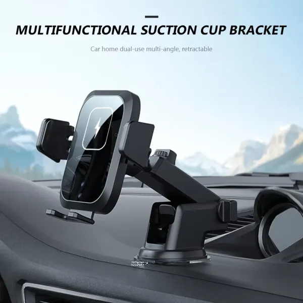 X11 Automatic Clamping Car Wireless Charger Infrared Sensor Phone Holder US EU UK Plug QC3.0 + 18W PD USB Charger Wall Phone