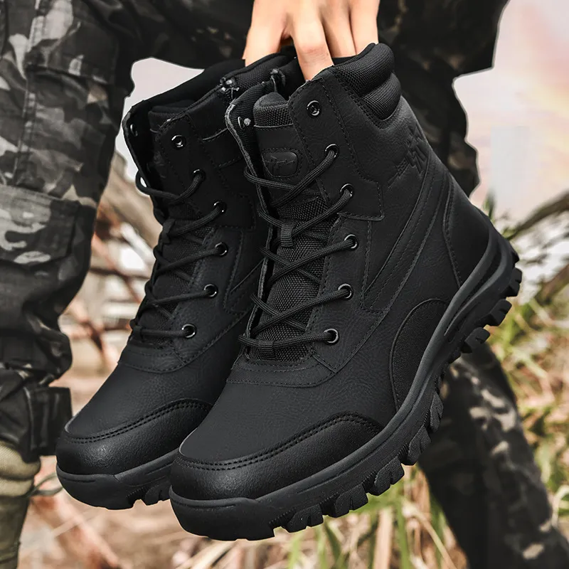 Men's Combat Boots Waterproof Non-Slip Tactical Boots Composite Safety Toe Work Boots