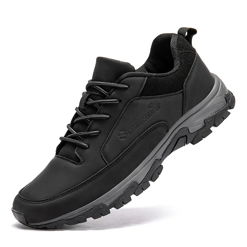 Men's shoes leather waterproof sneakers