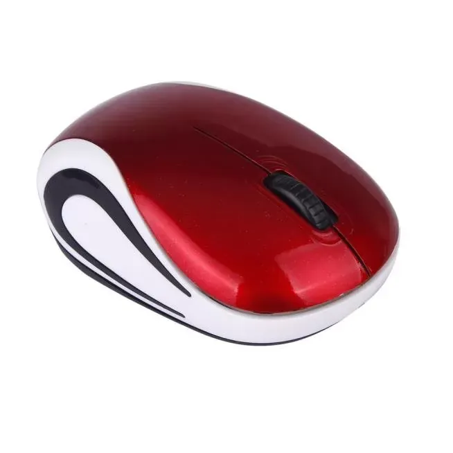 Cute Mini 2.4 GHz Wireless Optical Mouse Mice Computer Table Ergonomic Silent For PC Laptop Accessories Notebook Red