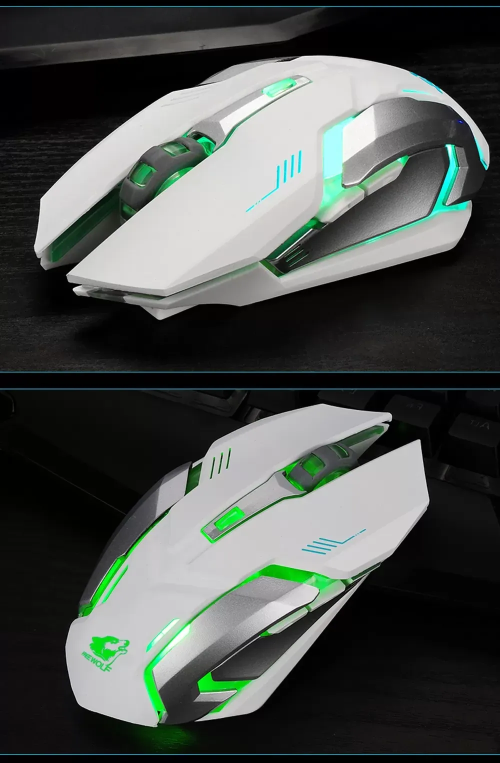 Rechargeable X7 Wireless Silent LED Backlit USB Optical Ergonomic Gaming Mouse Computer Silent PC Desktop Laptop Accessories