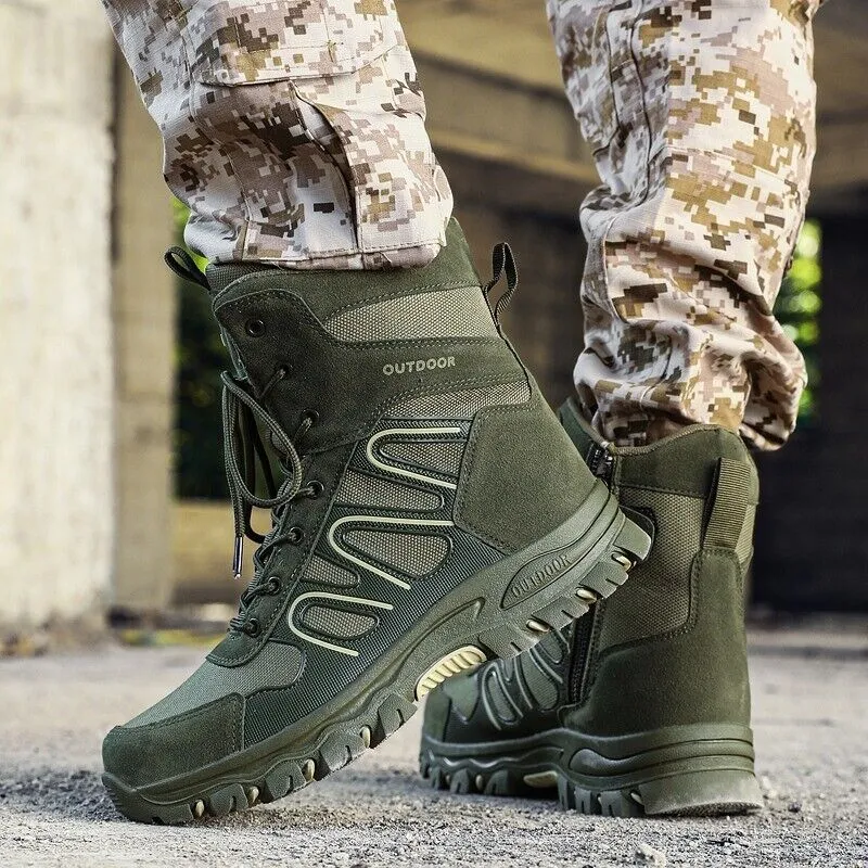 Men's Outdoor Tactical Hiking Boots Non-Slip Breathable Work Boots