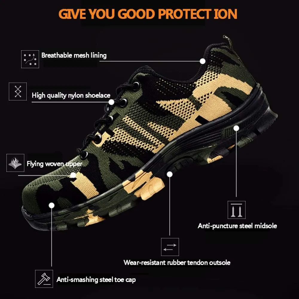 Men's Camo Safety Shoes