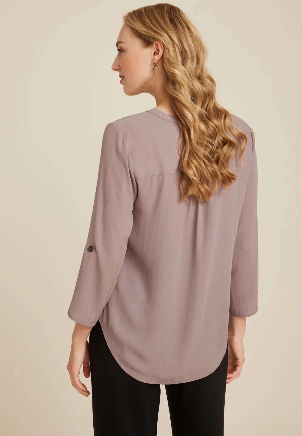 Atwood 3/4 Sleeve Popover Blouse