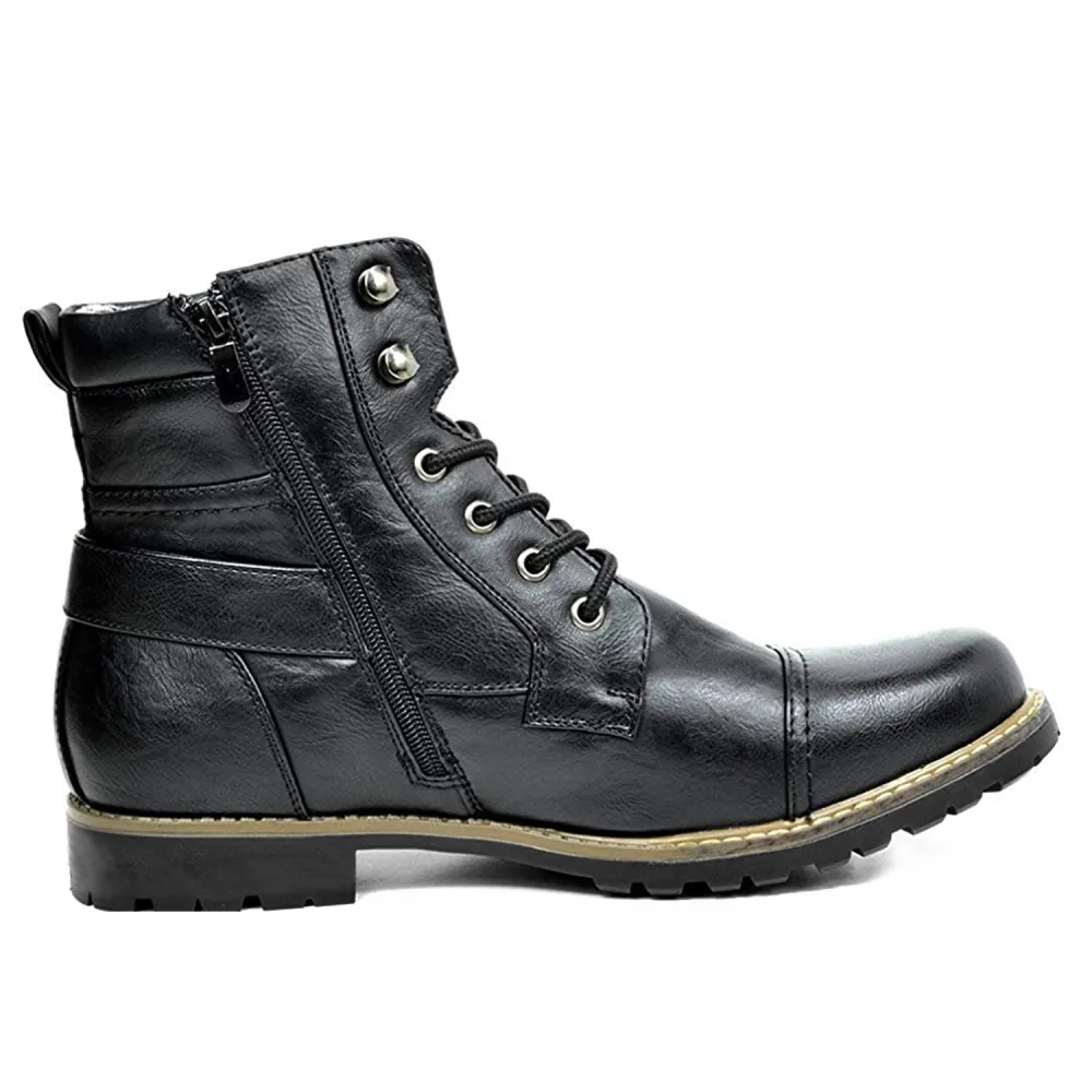 Men's Fashionable And Comfortable Genuine Leather Motorcycle Boots--Suitable for prolonged standing and walking