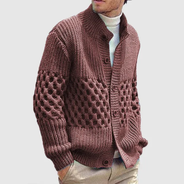 Men's new autumn and winter sweater long sleeve half turtleneck cardigan coat