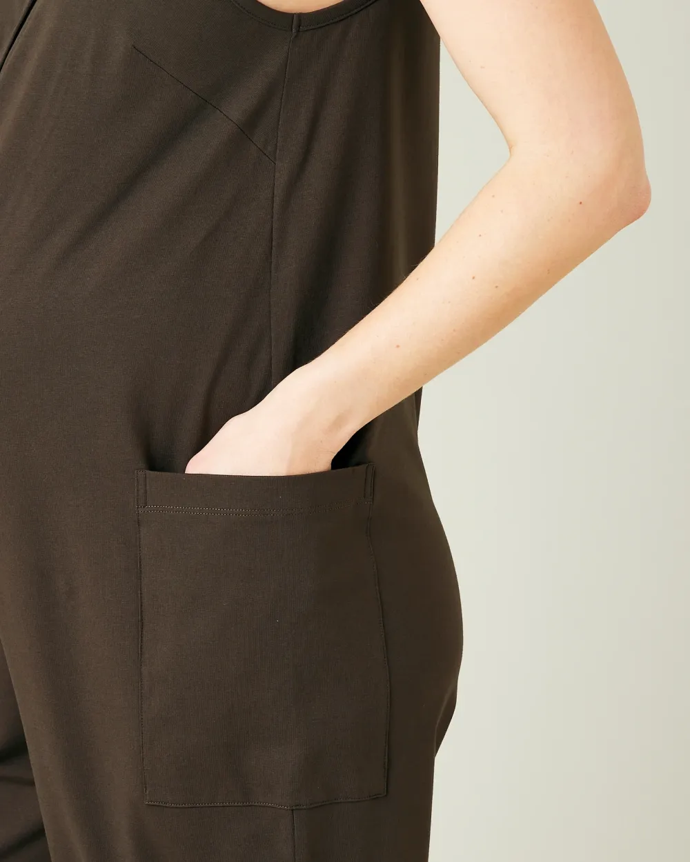 COCOA COTTON JERSEY JUMPSUIT