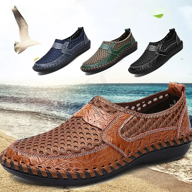 Prime Day Sale 70% OFF - Men Comfy Slip-ons Leather Sandals