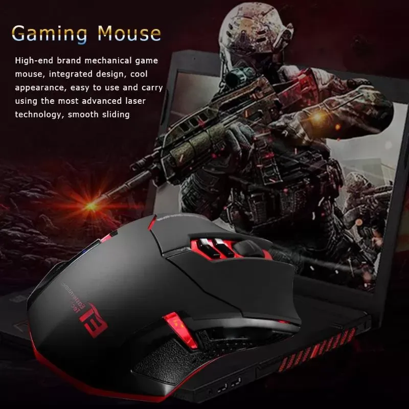 VODOOL ET X-08 2000DPI Adjustable 2.4G Wireless Professional Gaming Mouse Red 800/1200/1600/2000/2400 DPI levels Game Mouse