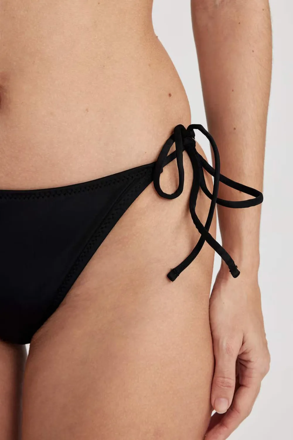 Regular Fit Side Lace Ups Bikini Bottom