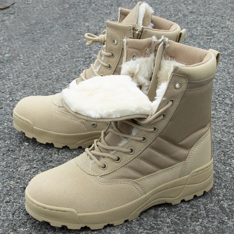 Men Waterproof Steel Toe Work Boots Non-Slip Hiking Boots Tactical Boots