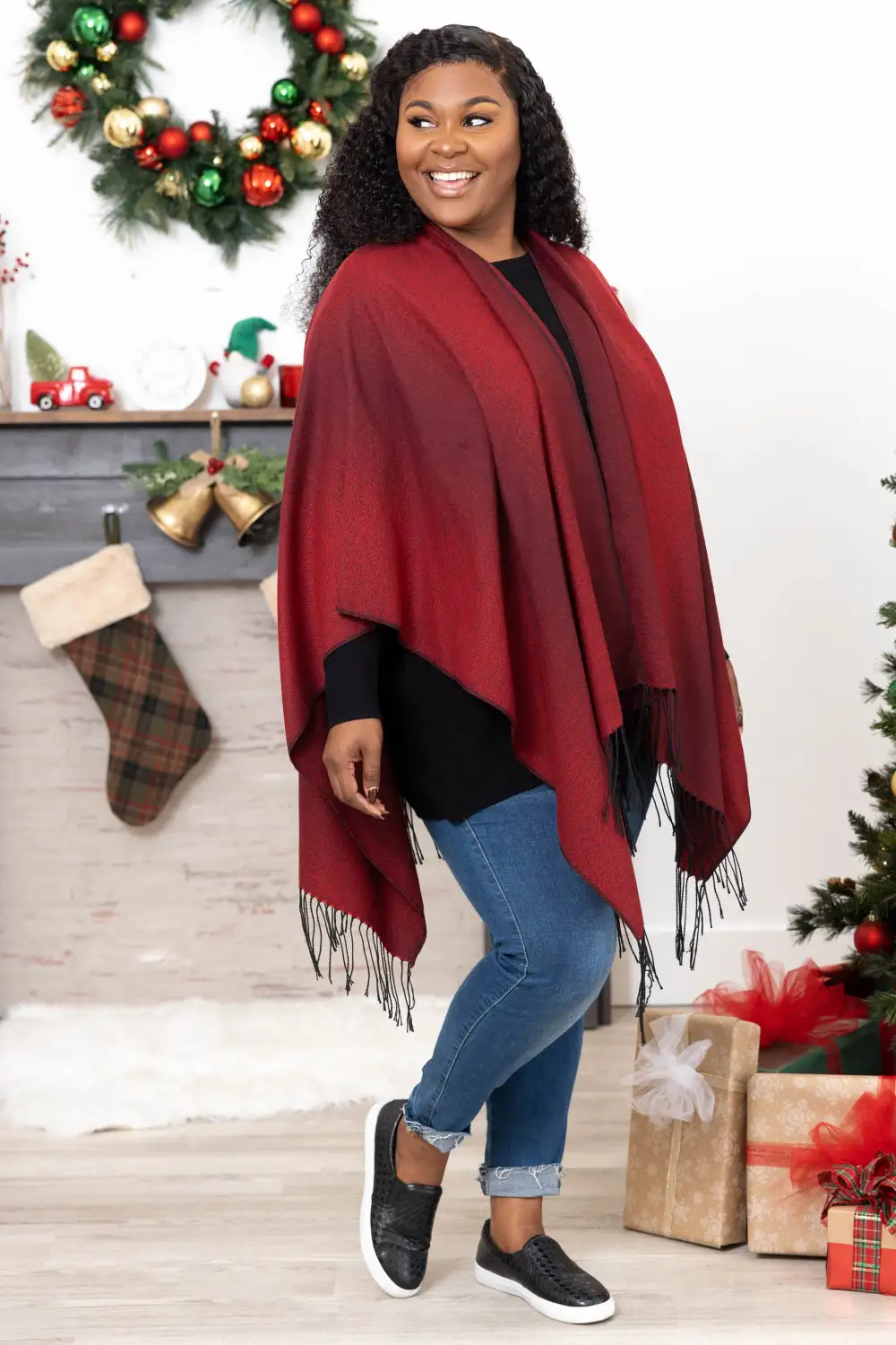 The Big Ending Poncho, Red