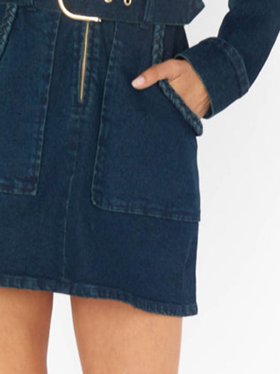 Outlaw Long Sleeve Denim Dress