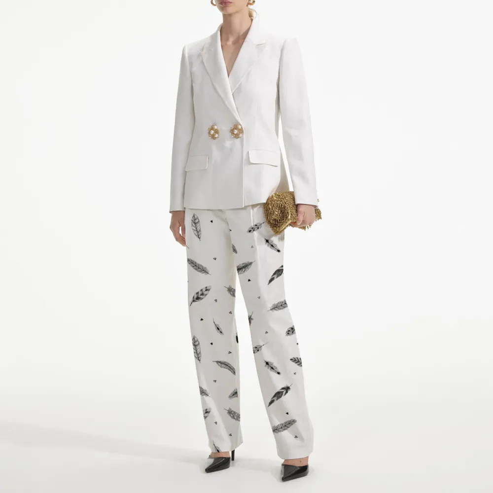 White Linen Trousers