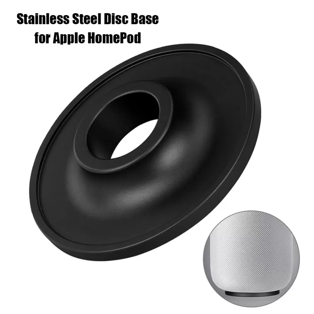 Stainless Steel Stand Smart Speaker Metal Base Pad Holder for Apple HomePod Bass Metal Stainless Steel Disc Base