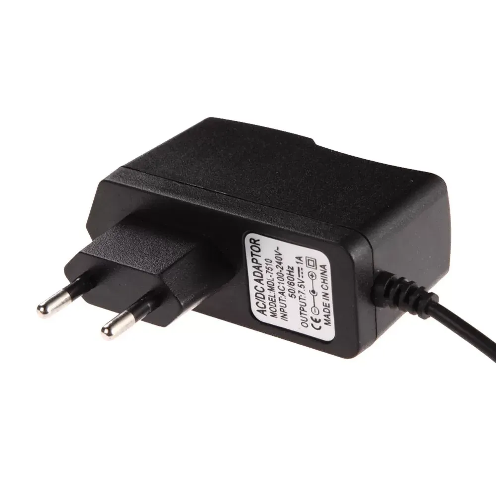 EU Plug AC 100-240V Converter Adapter DC 5.5 x 2.5MM 7.5V 1A 1000mA Charger For Laptop