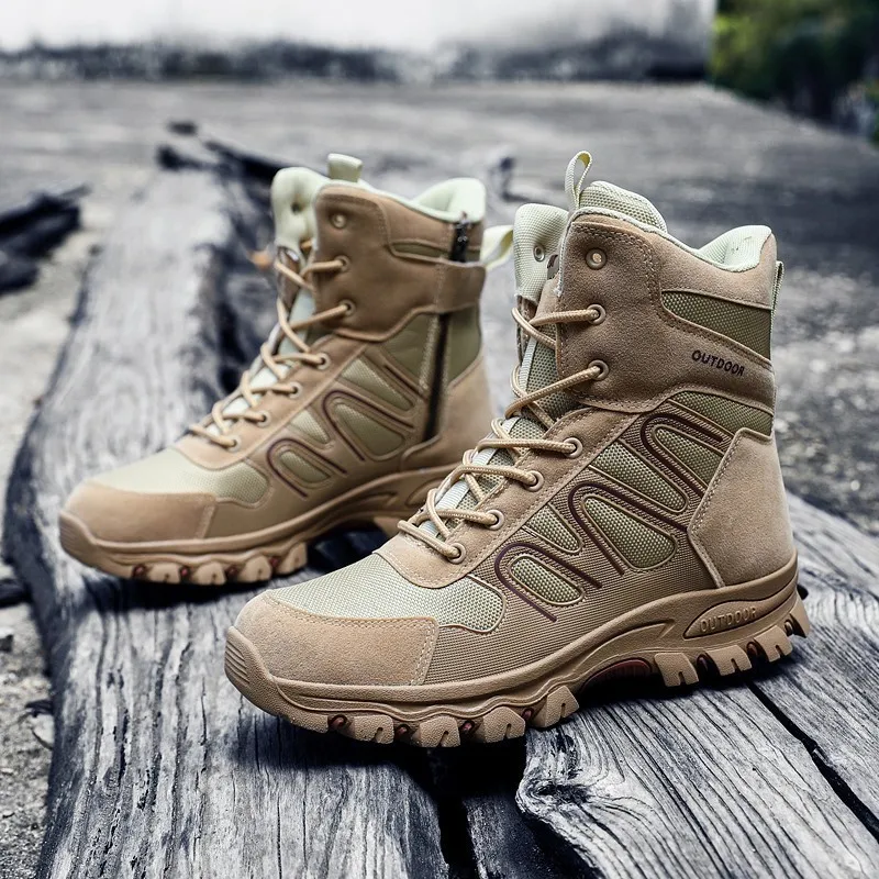 Men's Outdoor Tactical Hiking Boots Non-Slip Breathable Work Boots