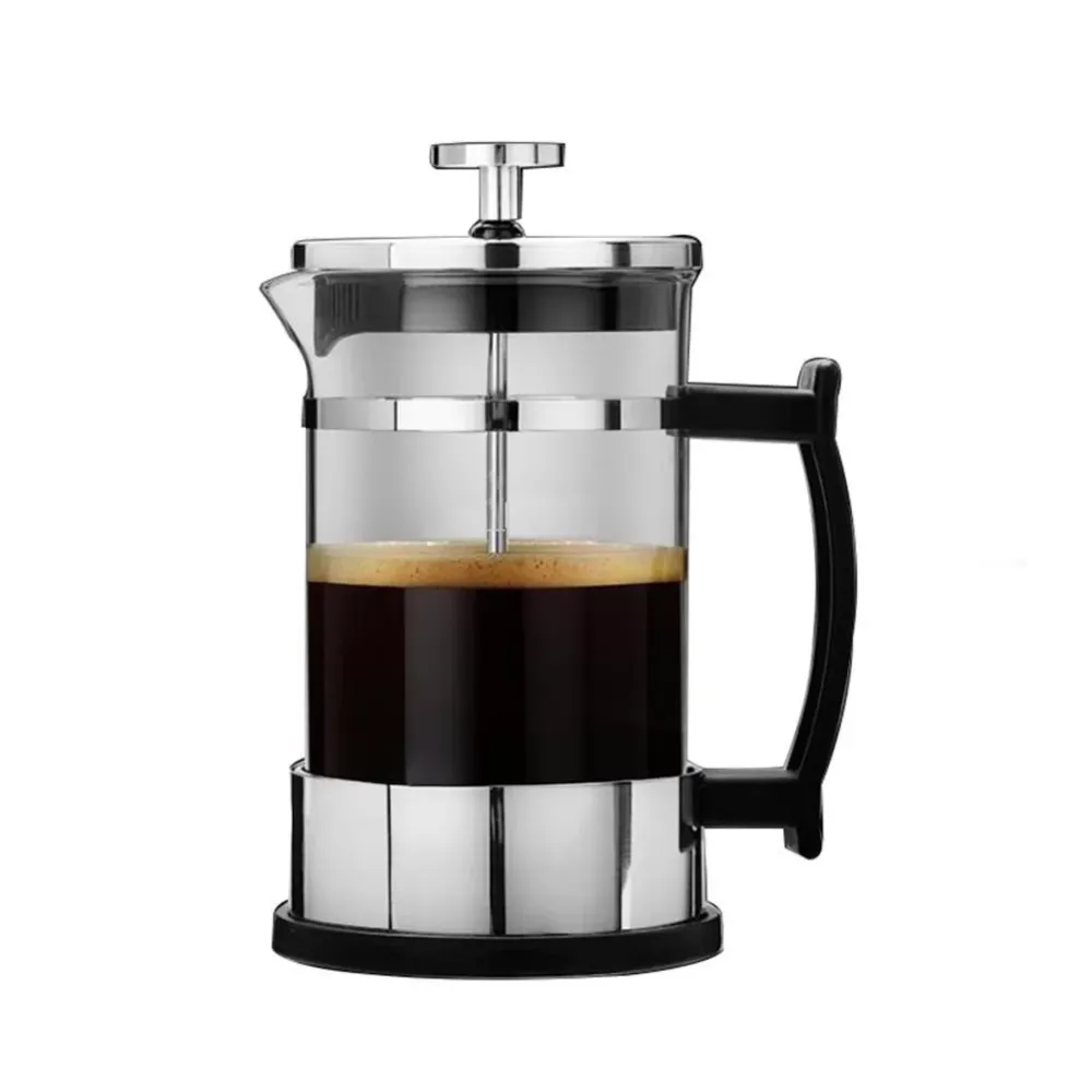 Stainless Steel Glass Teapot Cafetiere French Coffee Tea Percolator Filter Press Plunger 350ml 600ml Manual Coffee Espresso Maker Pot