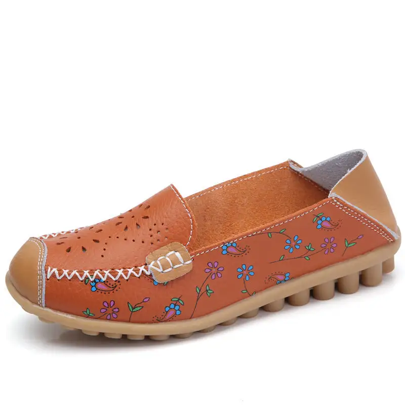 CiloolSlip on loafers Flowers Hollowed Out Casual Shoes