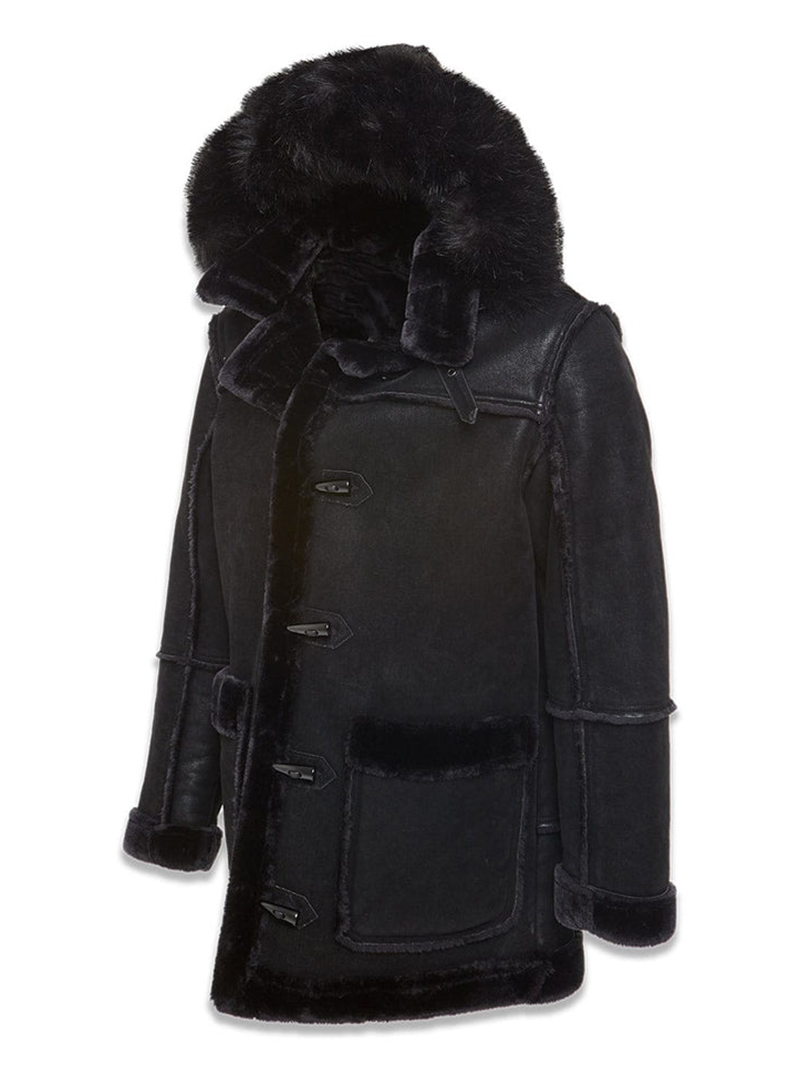 Men's Black Shearling Jacket