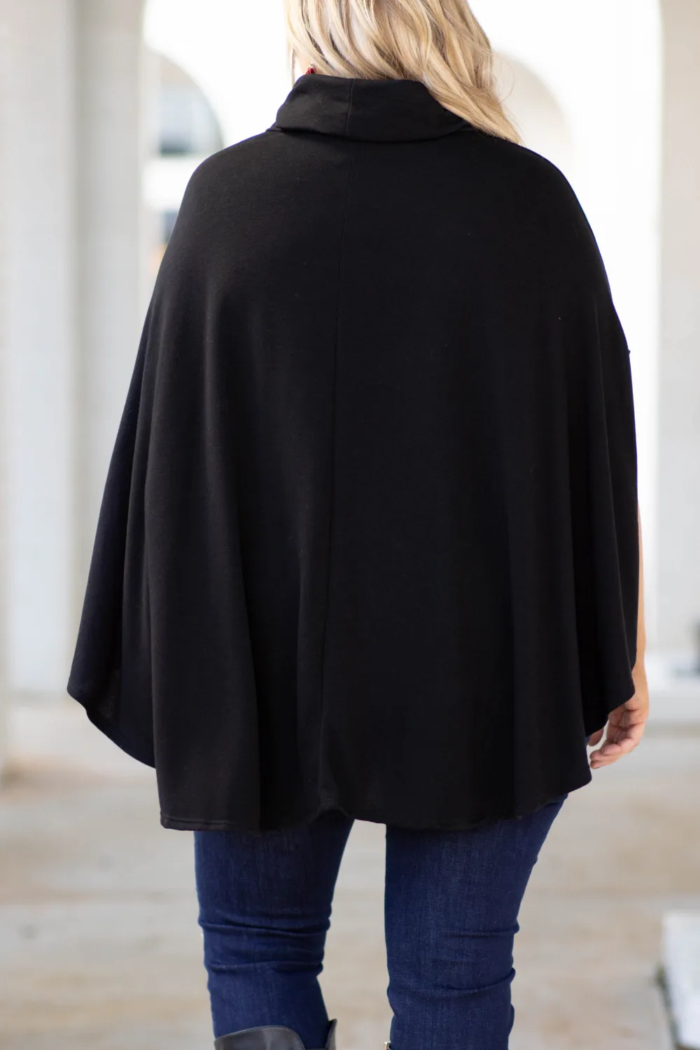 Gracious Love Poncho, Black