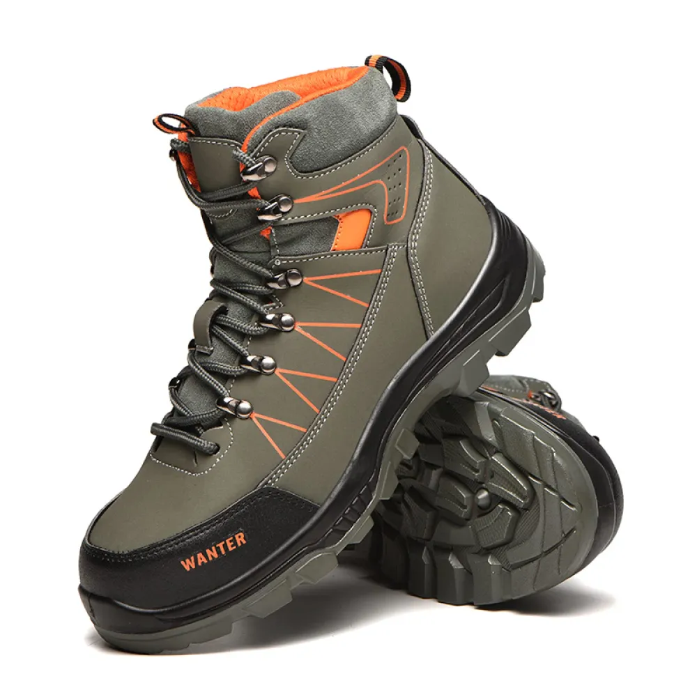 Men Steel Toe Cap Waterproof Safety Boots Outdoor Hiking Shoes (Durability Upgrade)