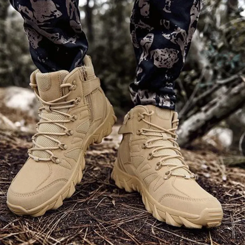 Men's Waterproof Wearable Outdoor Boots Work Boots Combat Boots