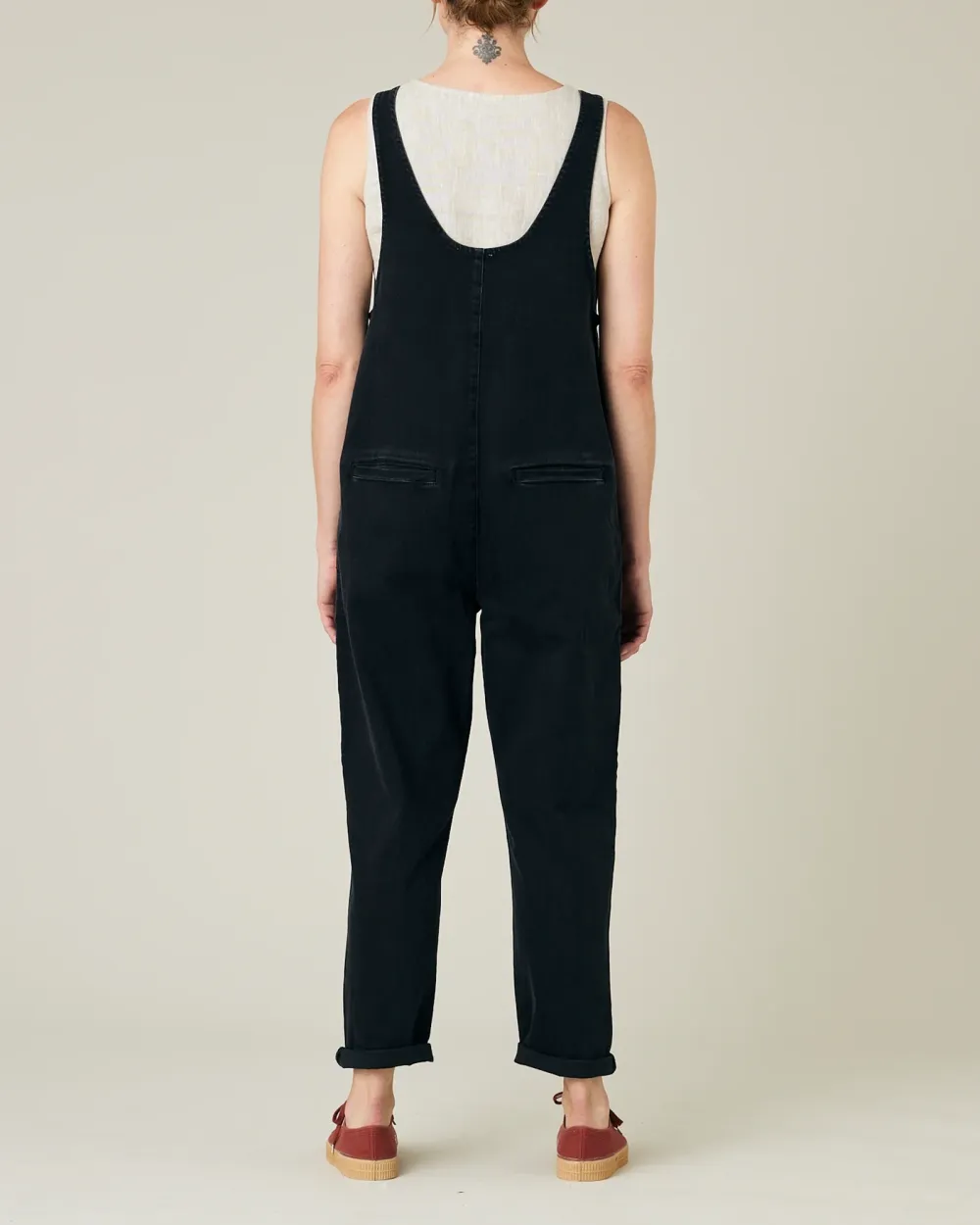 BLACK DENIM JUMPSUIT