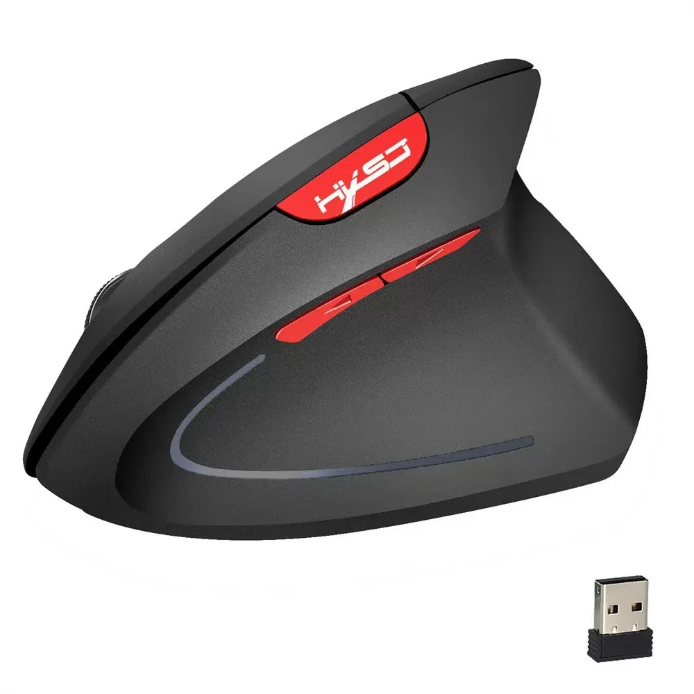 Wireless Mouse 2.4GHz Game Ergonomic Design Vertical Mouse 2400DPI USB Mice Portable Ergonomic Computer Silent PC Desktop