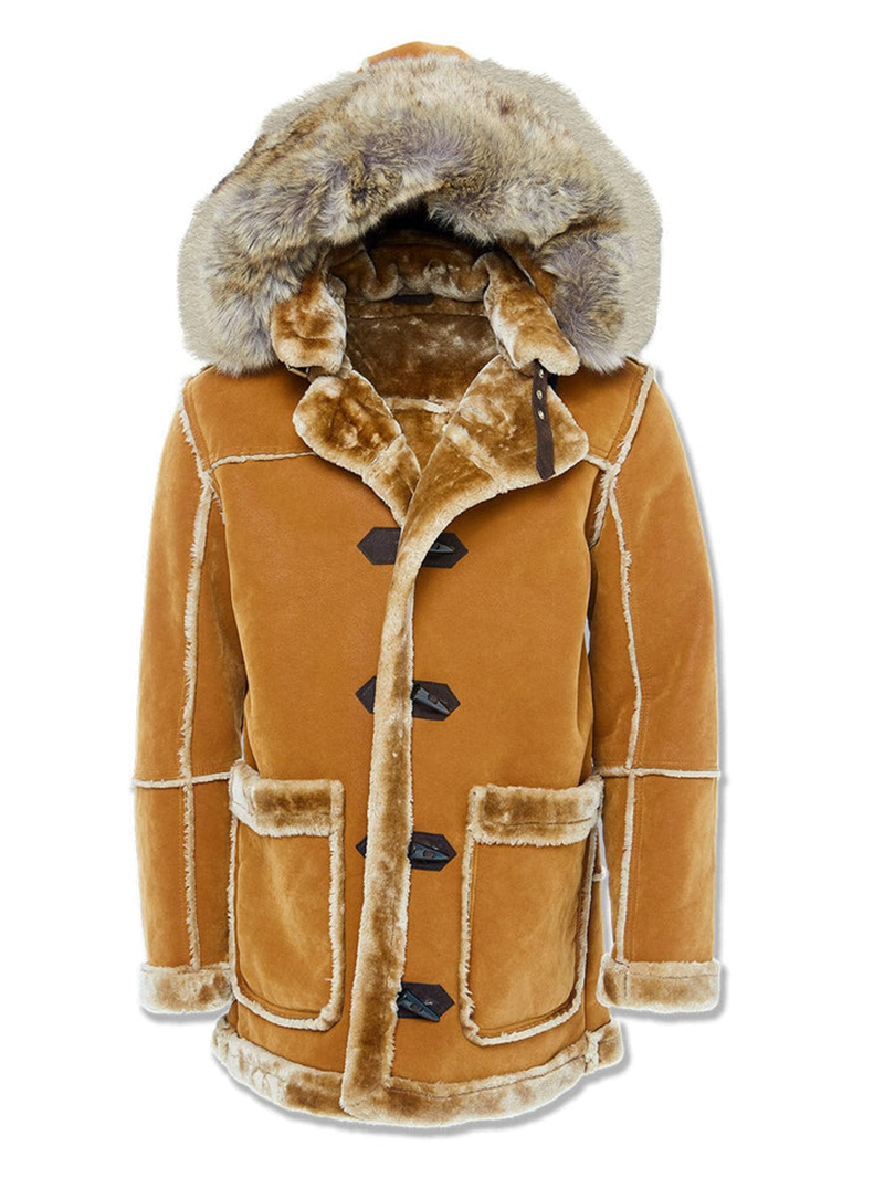 Men's Cognac Shearling Jacket