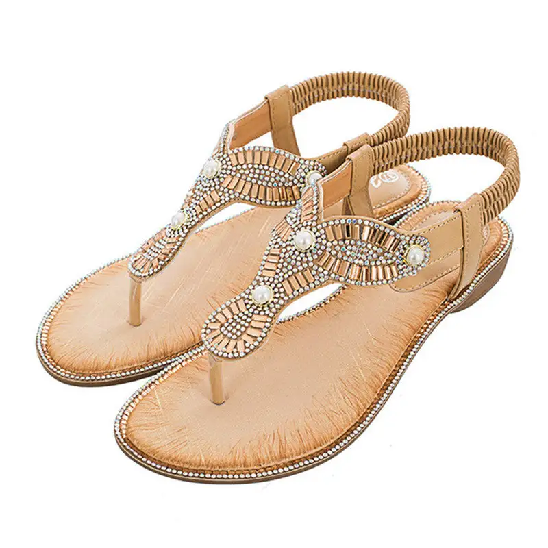 Cilool Ethnic Chain Pearl Sandals