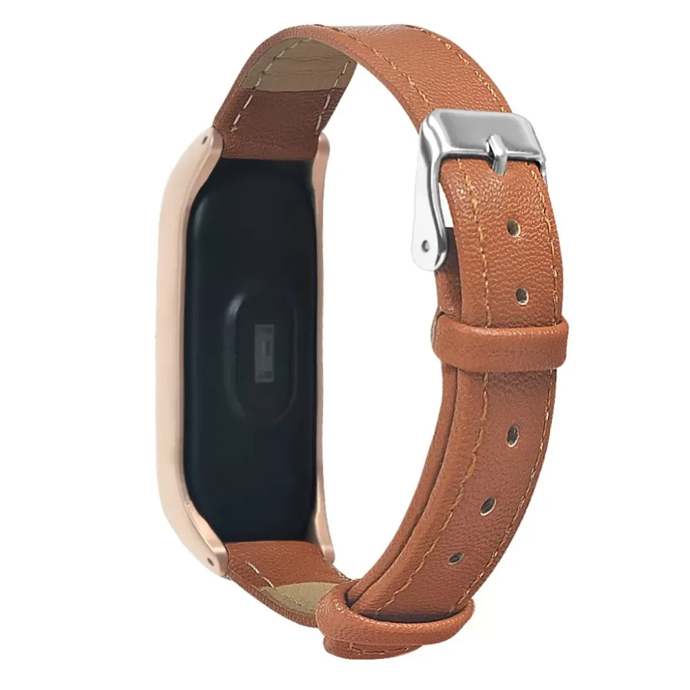 Business Lightweight Leather Smart Wrist Watch Band Strap For Xiaomi Mi Band 4 Sports Wristband SmartWatchs Accessories